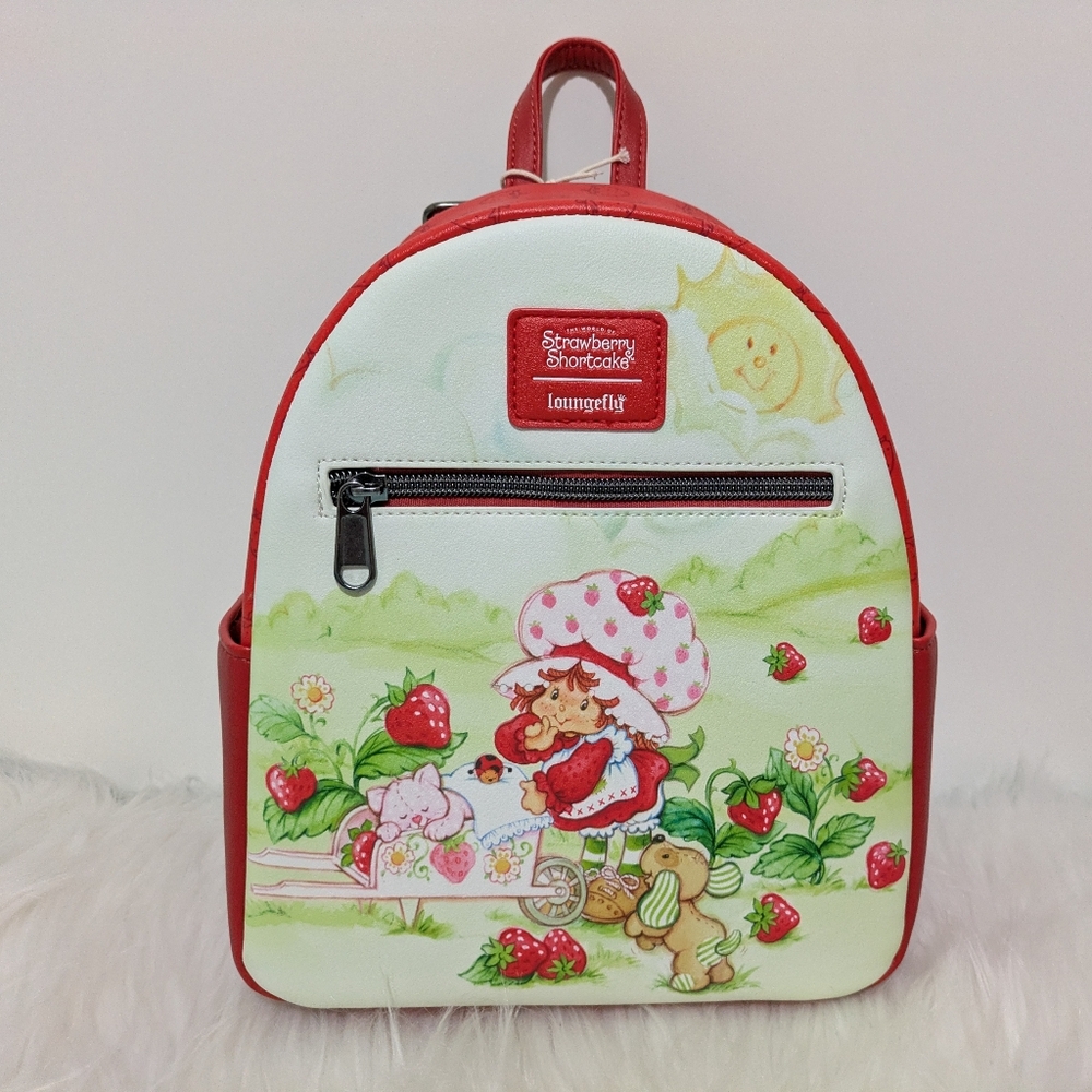 Loungefly Strawberry Shortcake Custard Tom Tom Mini Backpack New With Tags - Picture 2 of 12